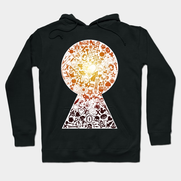 Kingdom Keyhole (orange-red) Hoodie by Sevie